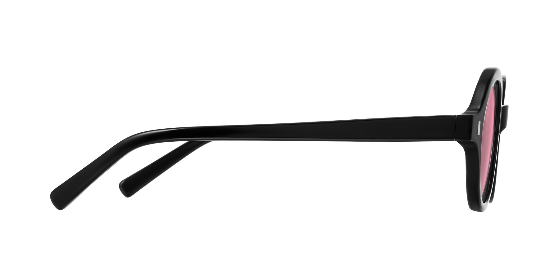 Side of Lozada in Black with Pink Tinted Lenses