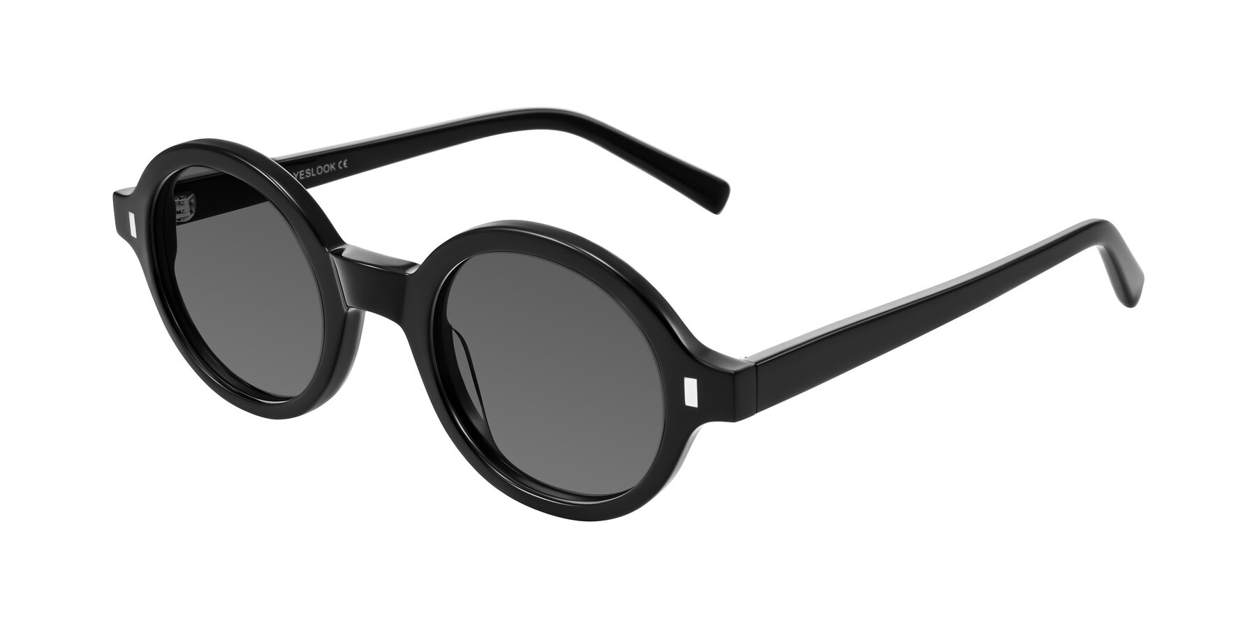 Angle of Lozada in Black with Medium Gray Tinted Lenses