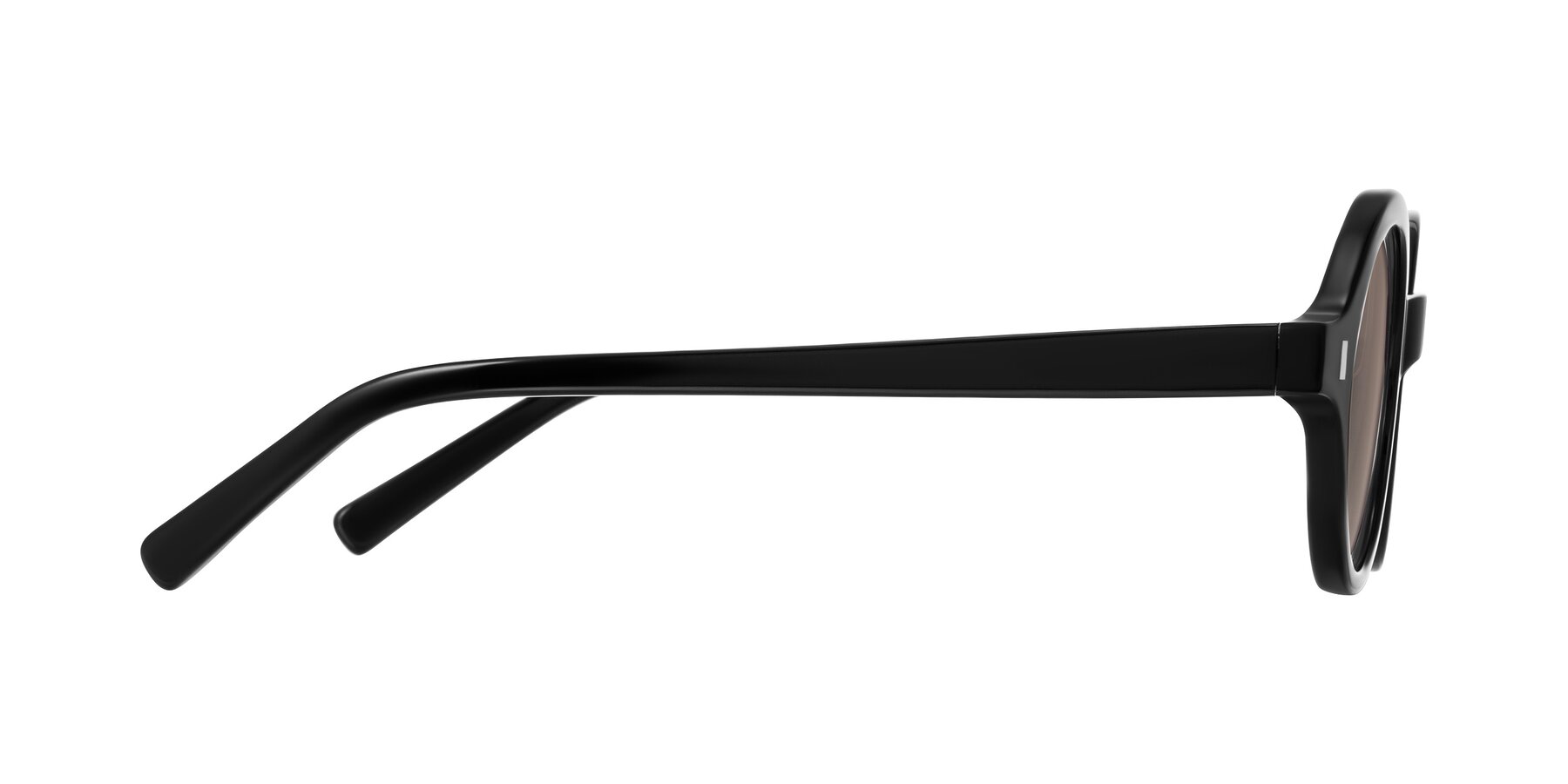 Side of Lozada in Black with Medium Brown Tinted Lenses