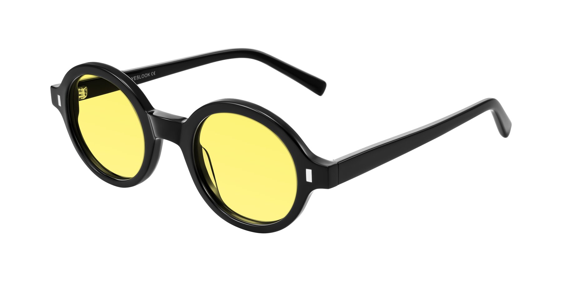 Angle of Lozada in Black with Medium Yellow Tinted Lenses