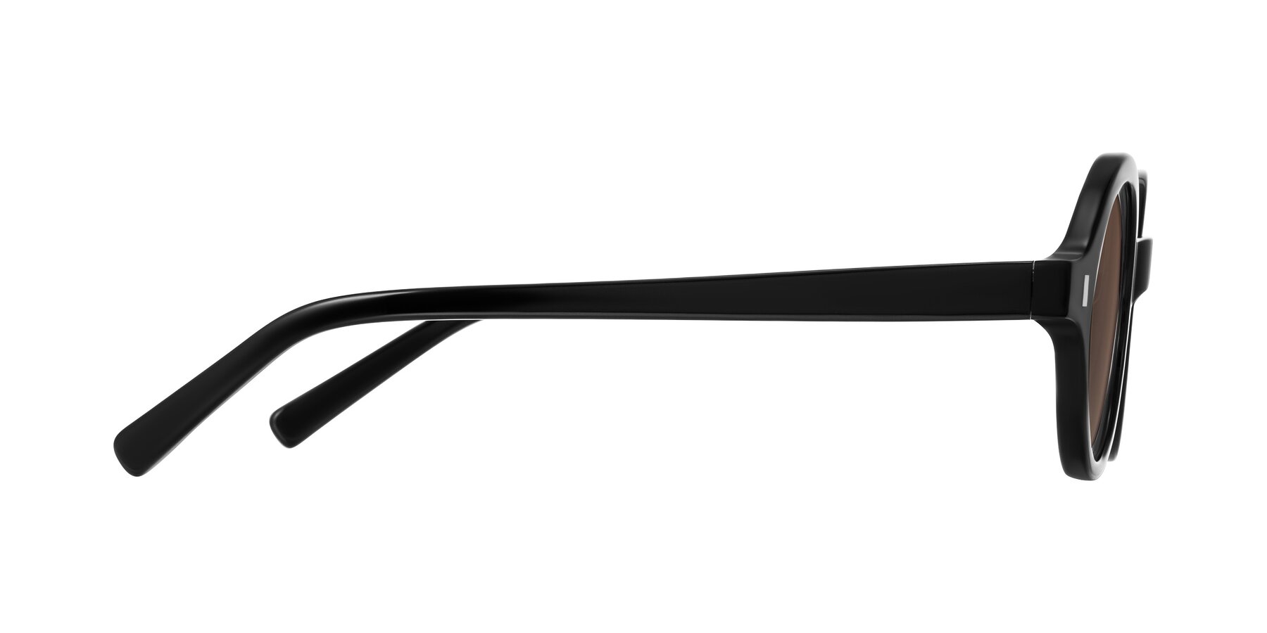 Side of Lozada in Black with Brown Tinted Lenses