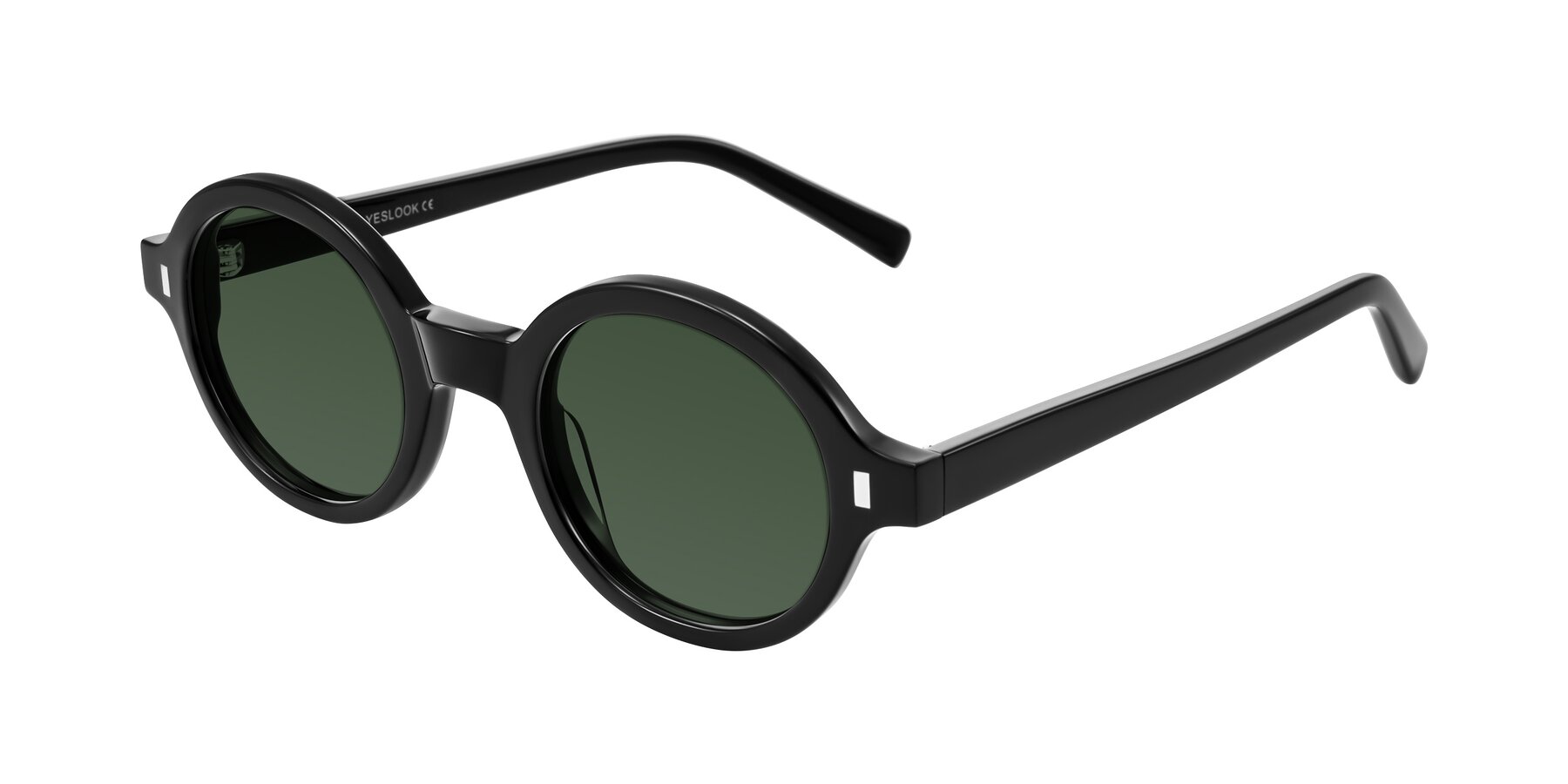 Angle of Lozada in Black with Green Tinted Lenses