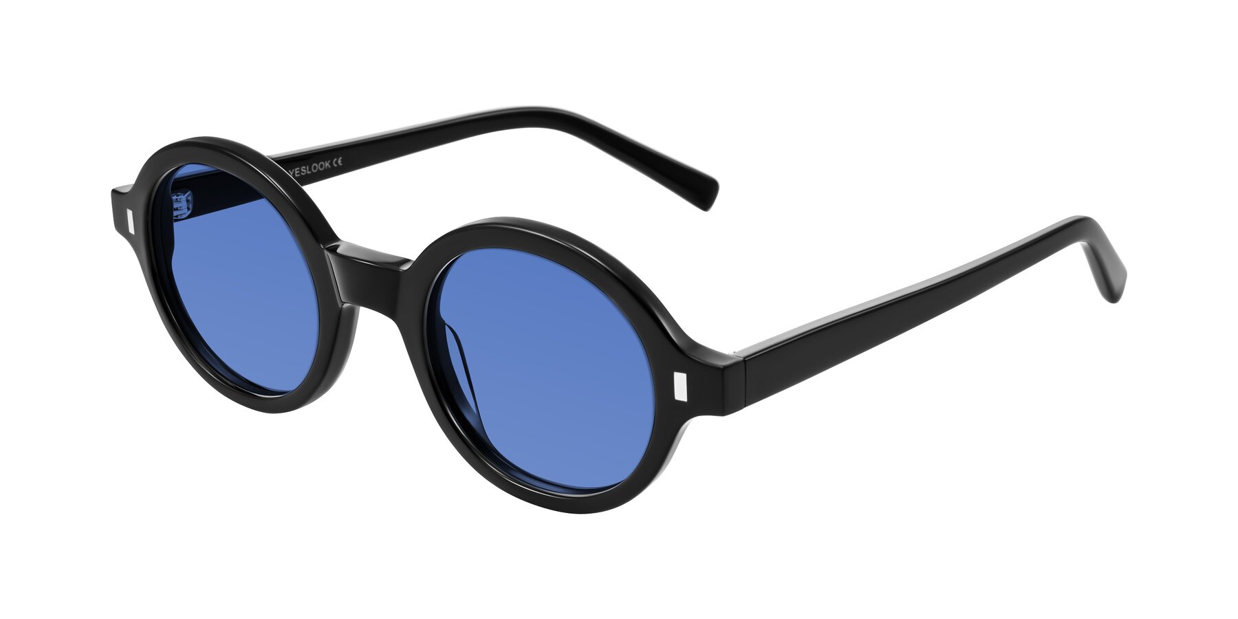 Angle of Lozada in Black with Blue Tinted Lenses