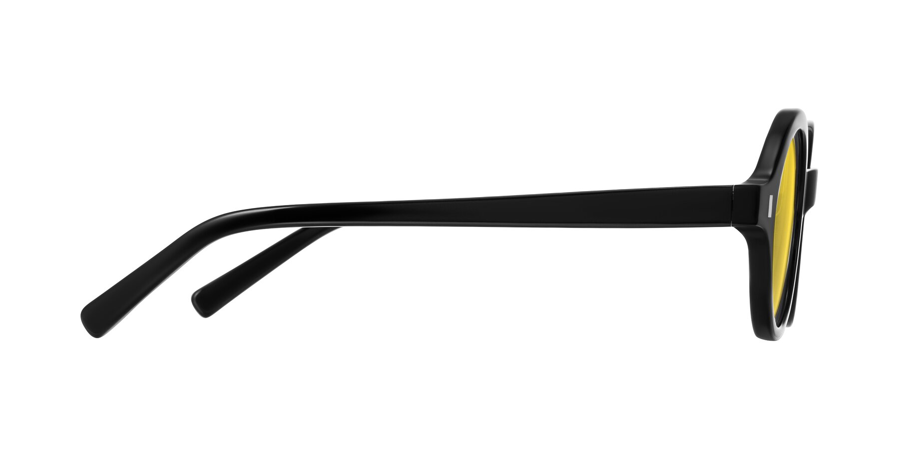 Side of Lozada in Black with Yellow Tinted Lenses
