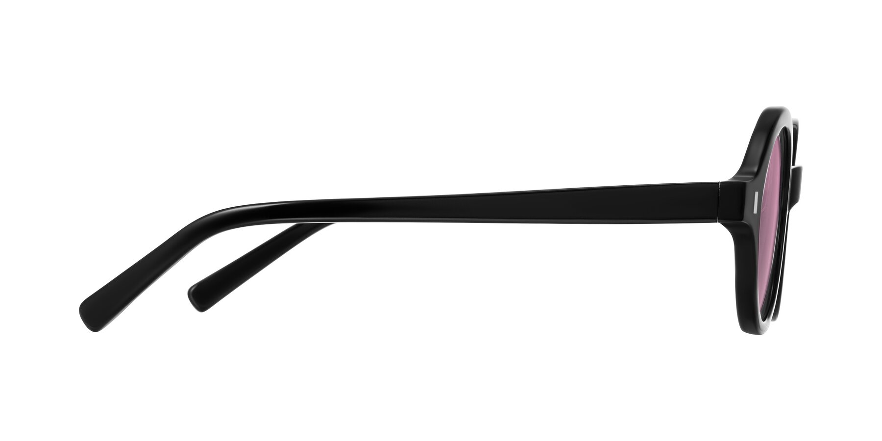 Side of Lozada in Black with Medium Wine Tinted Lenses