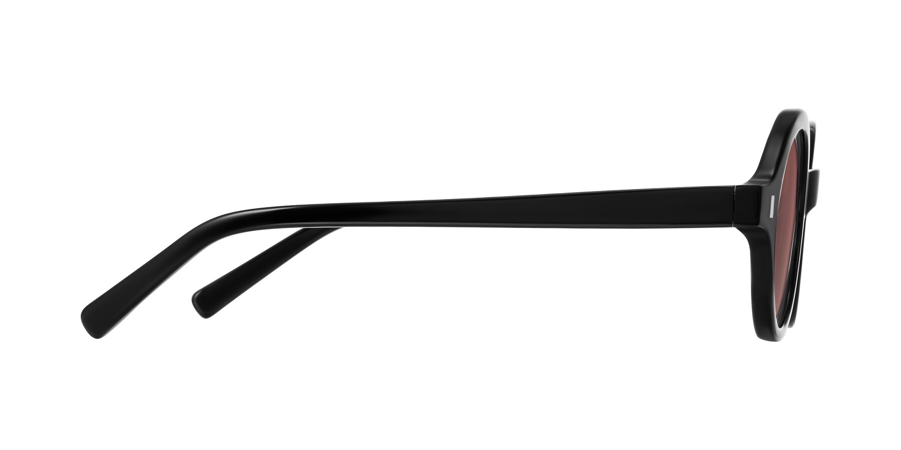 Side of Lozada in Black with Garnet Tinted Lenses
