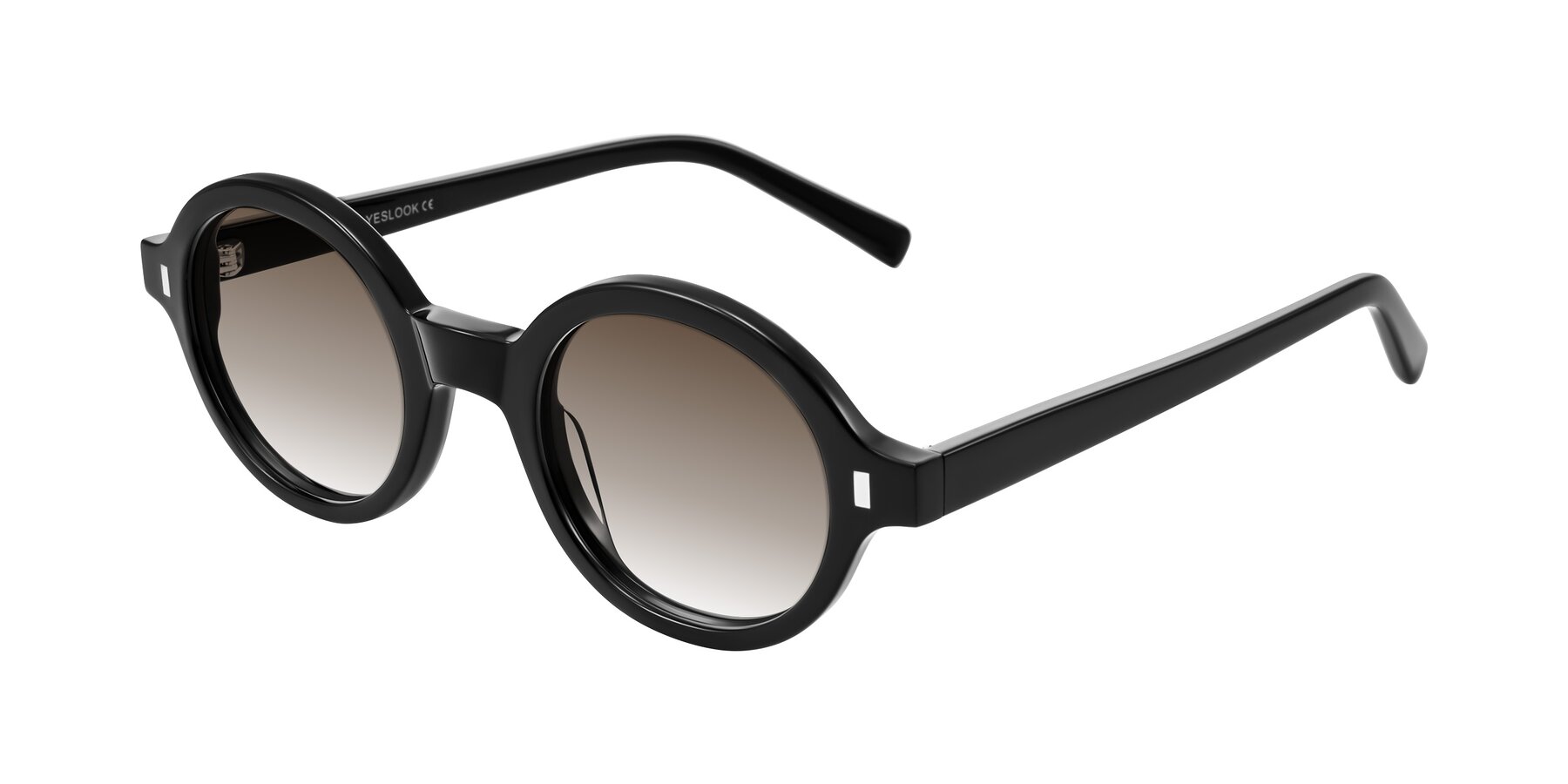 Angle of Lozada in Black with Brown Gradient Lenses