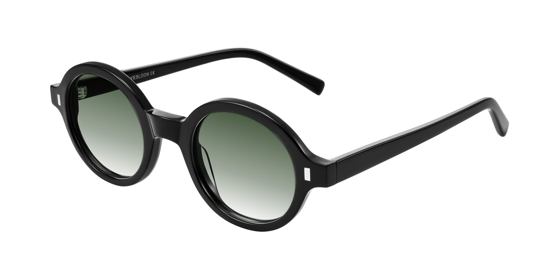 Angle of Lozada in Black with Green Gradient Lenses