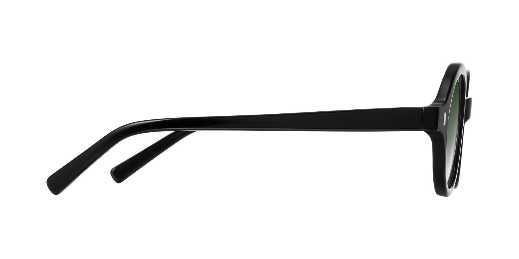 Side of Lozada in Black with Green Gradient Lenses