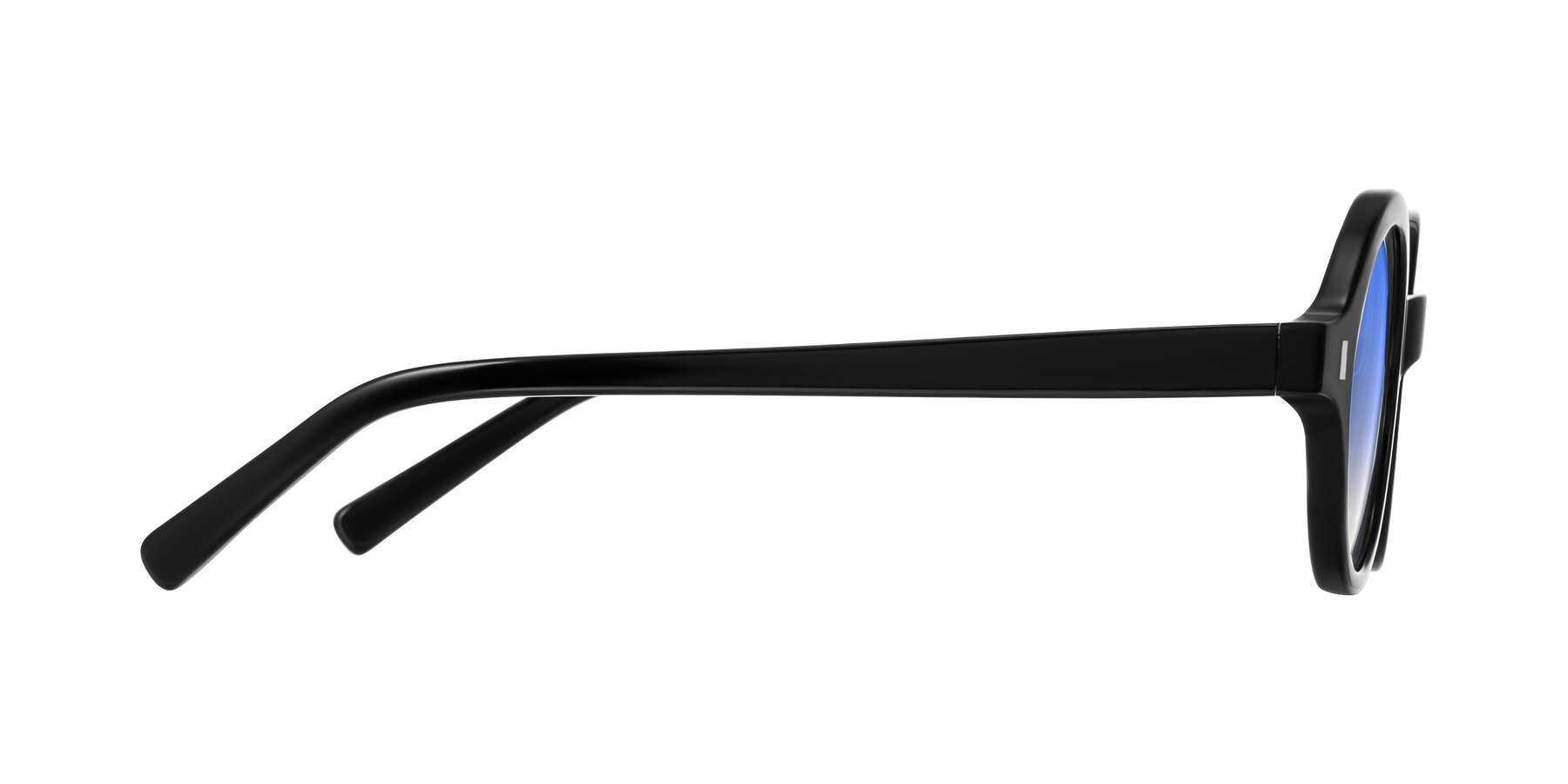 Side of Lozada in Black with Blue Gradient Lenses