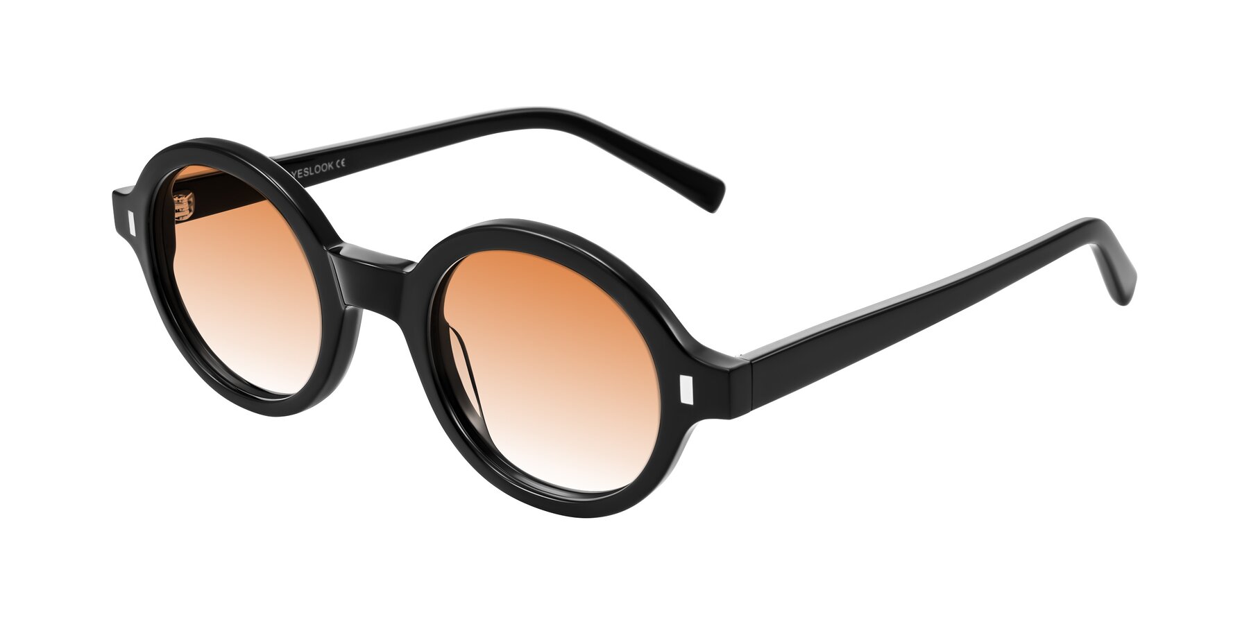 Angle of Lozada in Black with Orange Gradient Lenses