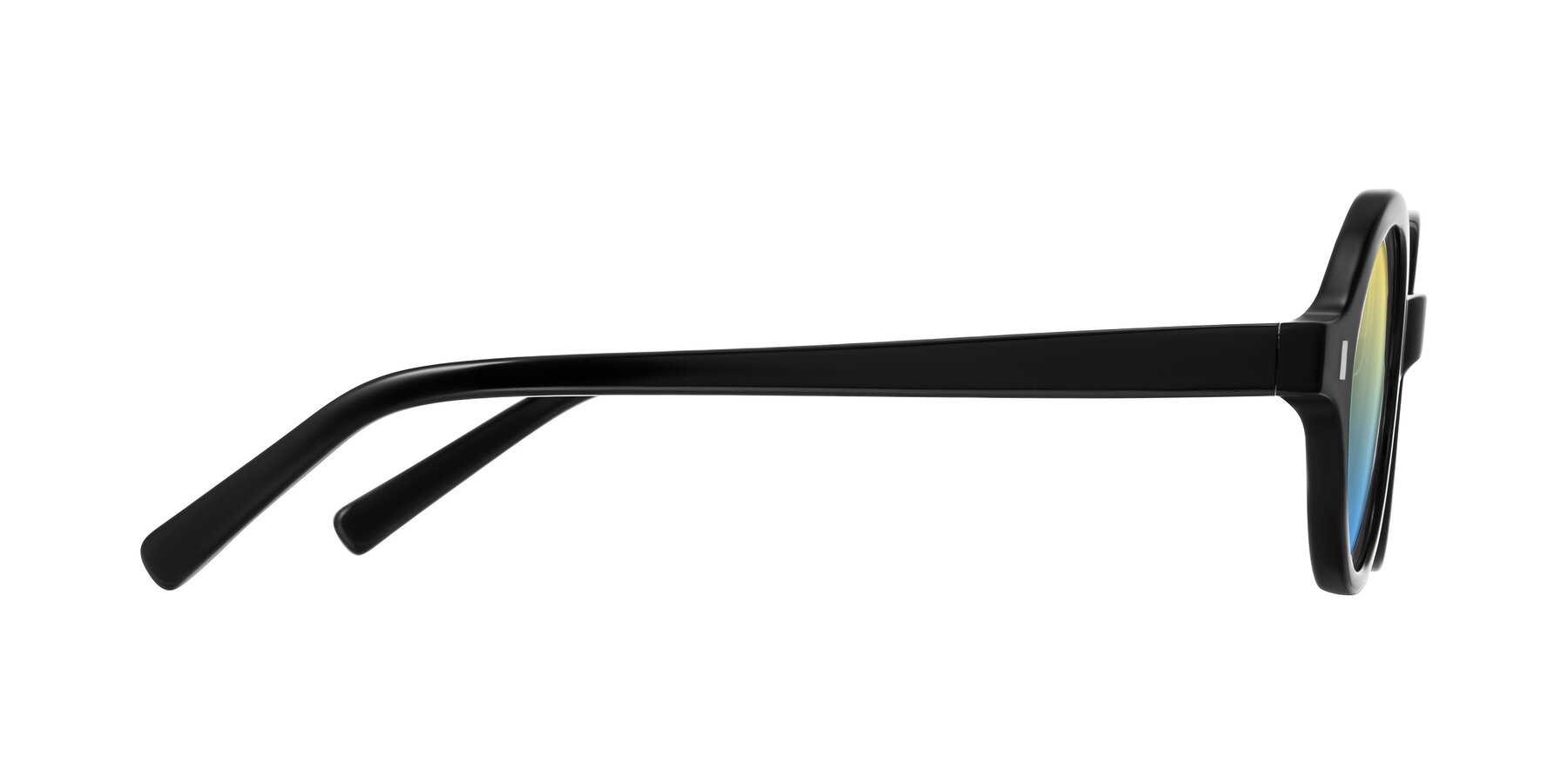 Side of Lozada in Black with Yellow / Blue Gradient Lenses