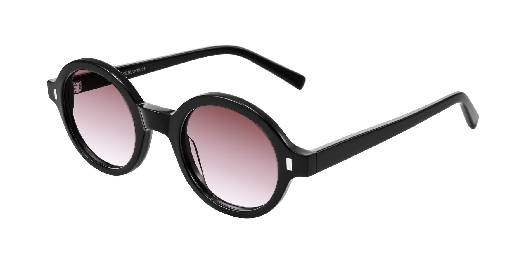 Angle of Lozada in Black with Garnet Gradient Lenses
