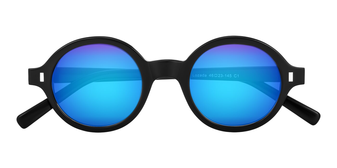 Lozada - Black Flash Mirrored Sunglasses