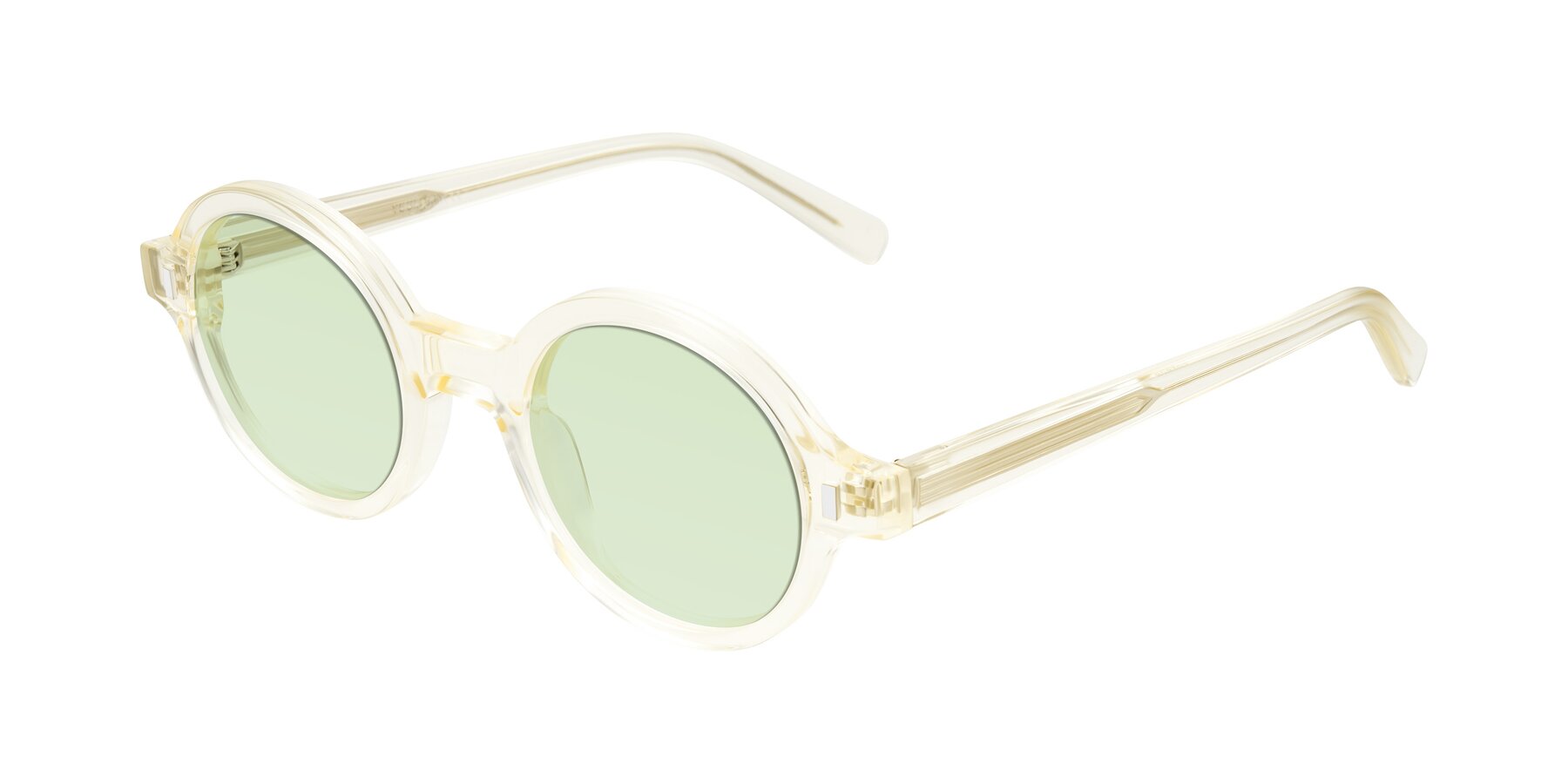 Angle of Lozada in Transparent Yellow with Light Green Tinted Lenses