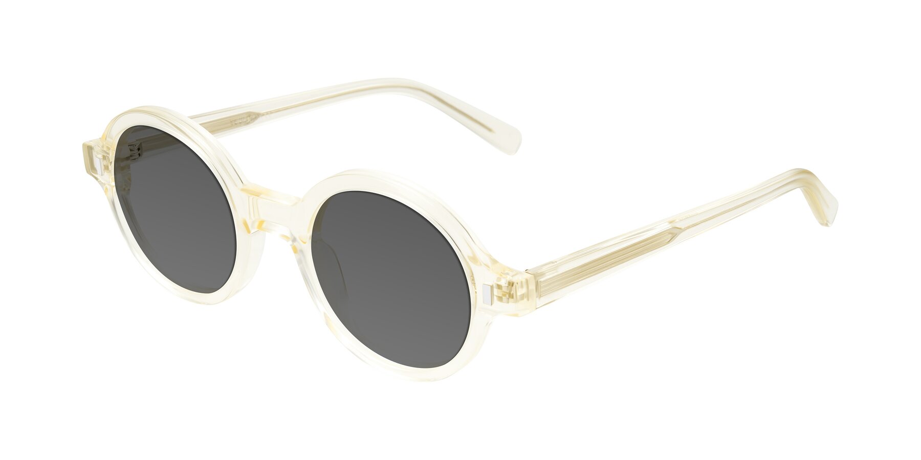 Angle of Lozada in Transparent Yellow with Medium Gray Tinted Lenses