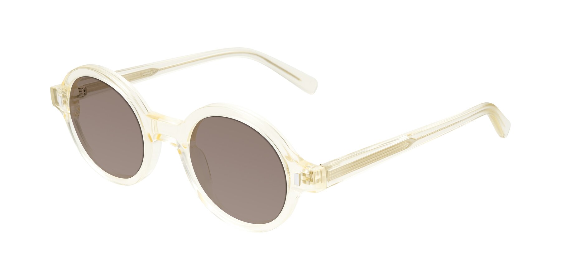 Angle of Lozada in Transparent Yellow with Medium Brown Tinted Lenses