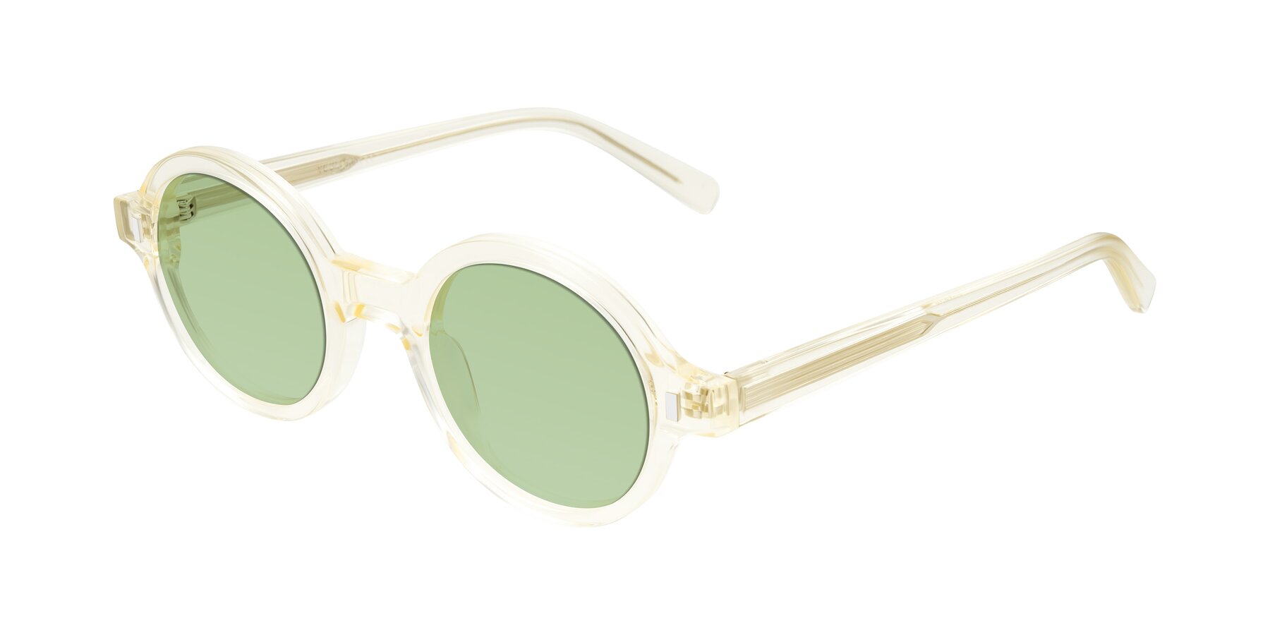 Angle of Lozada in Transparent Yellow with Medium Green Tinted Lenses
