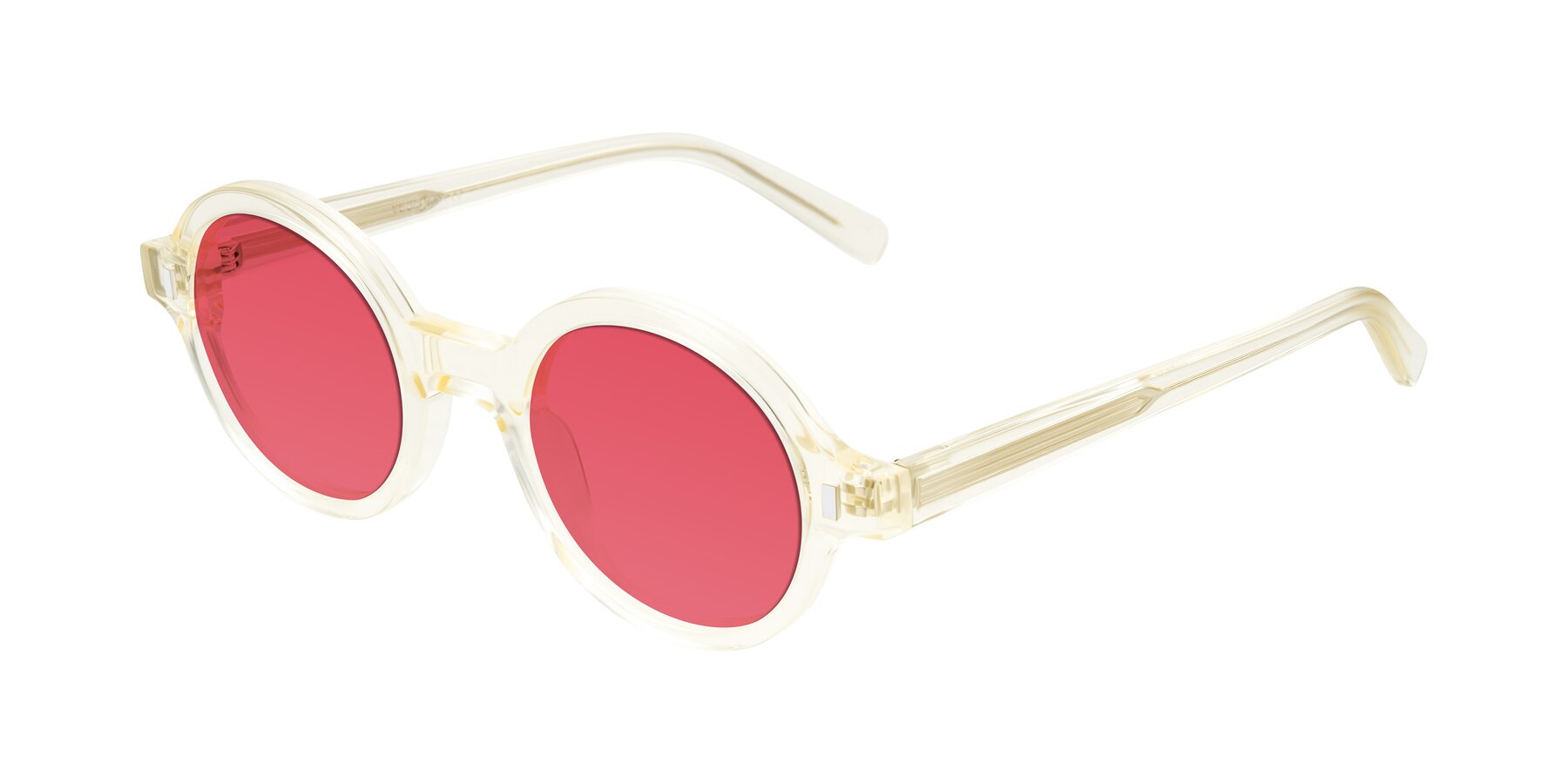 Angle of Lozada in Transparent Yellow with Red Tinted Lenses