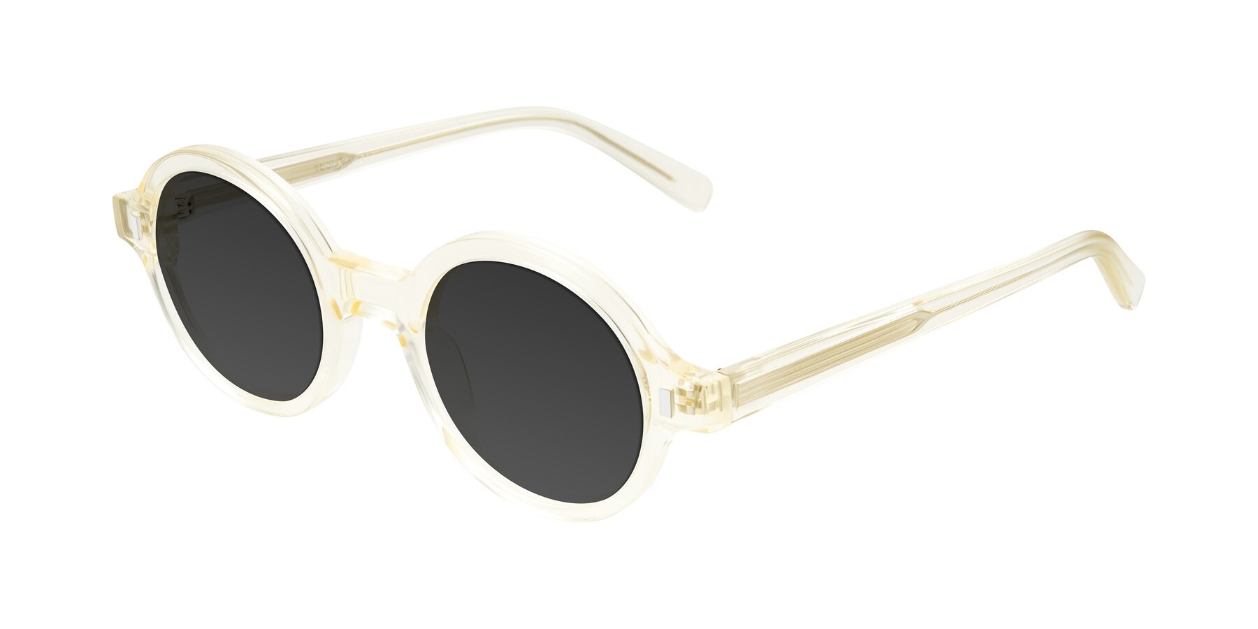 Angle of Lozada in Transparent Yellow with Gray Tinted Lenses