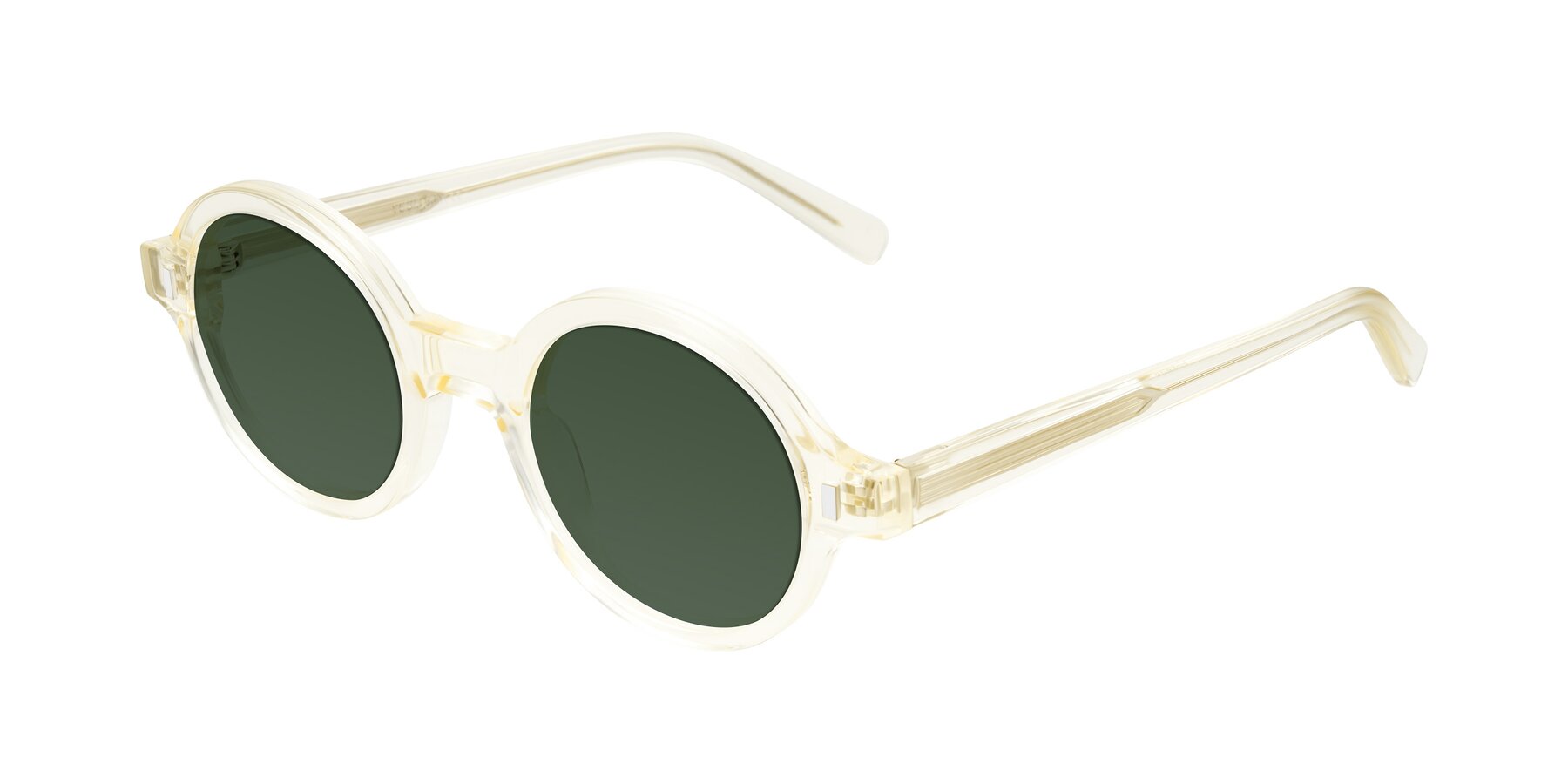 Angle of Lozada in Transparent Yellow with Green Tinted Lenses