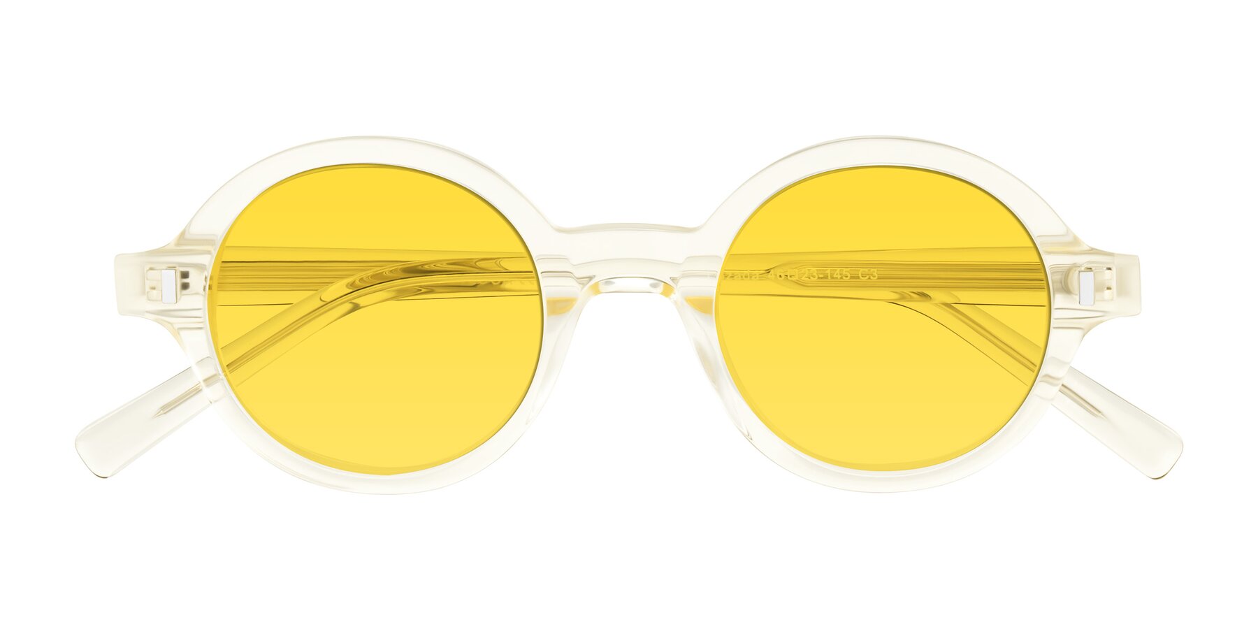 Folded Front of Lozada in Transparent Yellow with Yellow Tinted Lenses