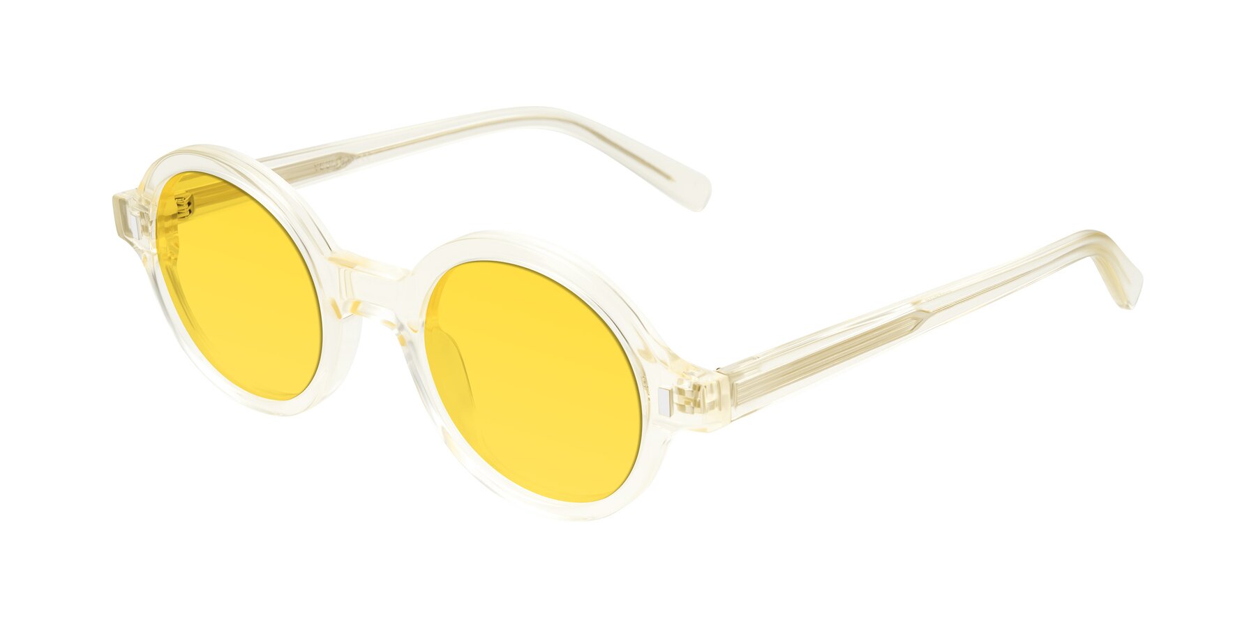 Angle of Lozada in Transparent Yellow with Yellow Tinted Lenses
