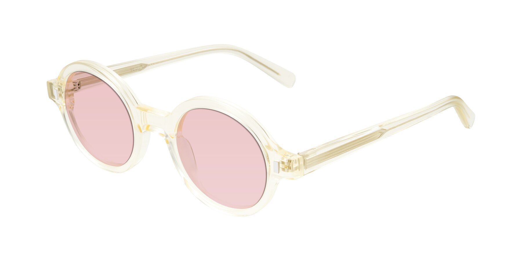 Angle of Lozada in Transparent Yellow with Light Garnet Tinted Lenses