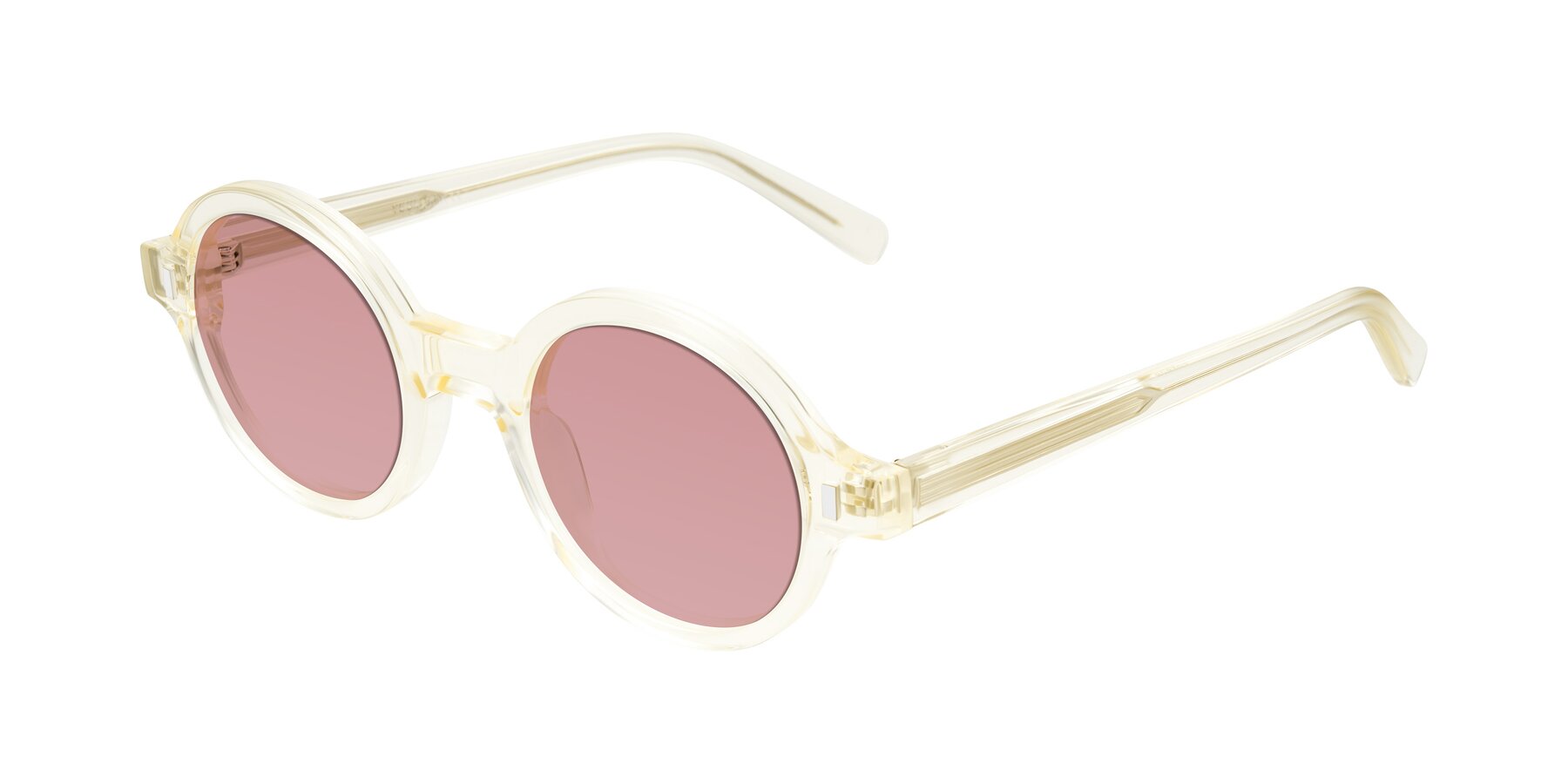 Angle of Lozada in Transparent Yellow with Medium Garnet Tinted Lenses