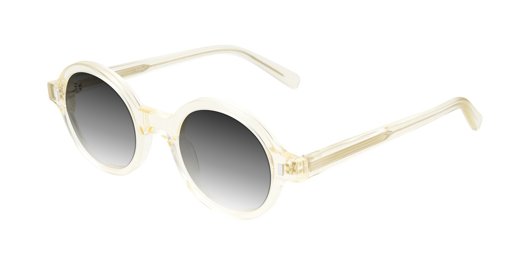 Angle of Lozada in Transparent Yellow with Gray Gradient Lenses