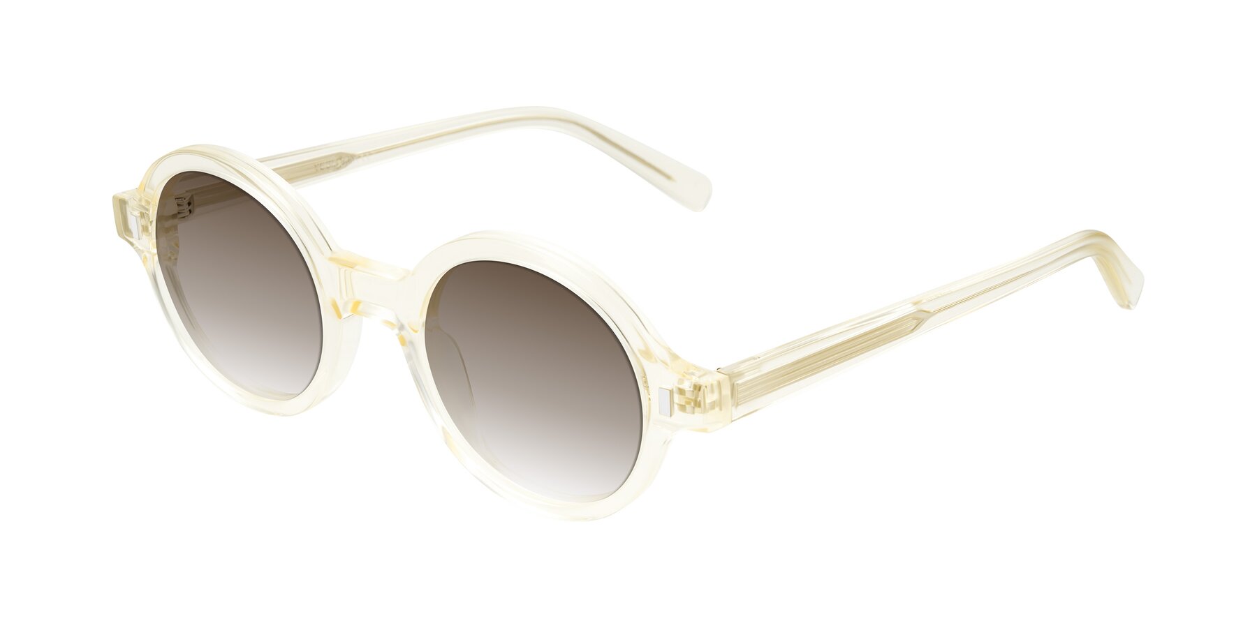 Angle of Lozada in Transparent Yellow with Brown Gradient Lenses