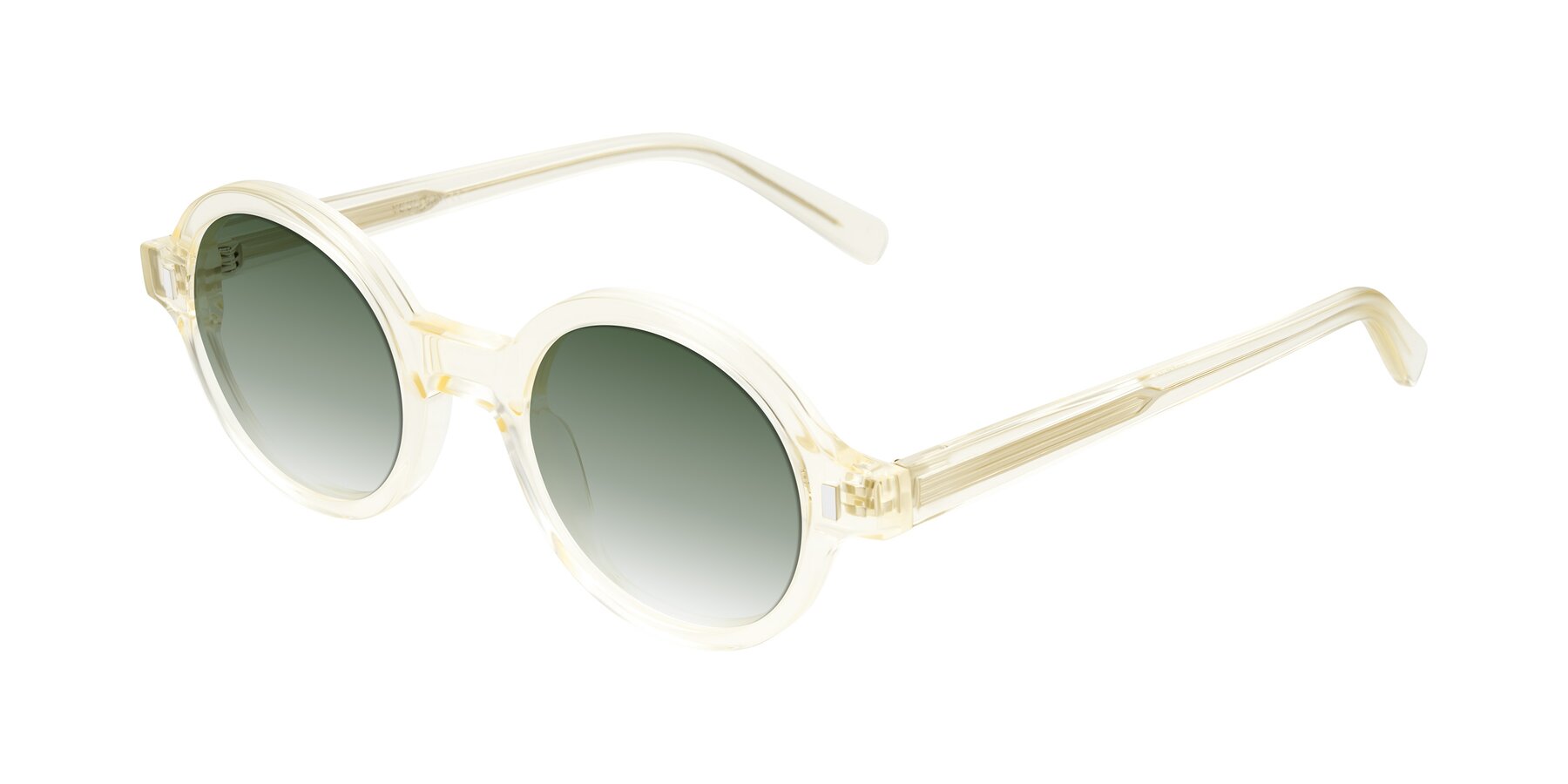 Angle of Lozada in Transparent Yellow with Green Gradient Lenses