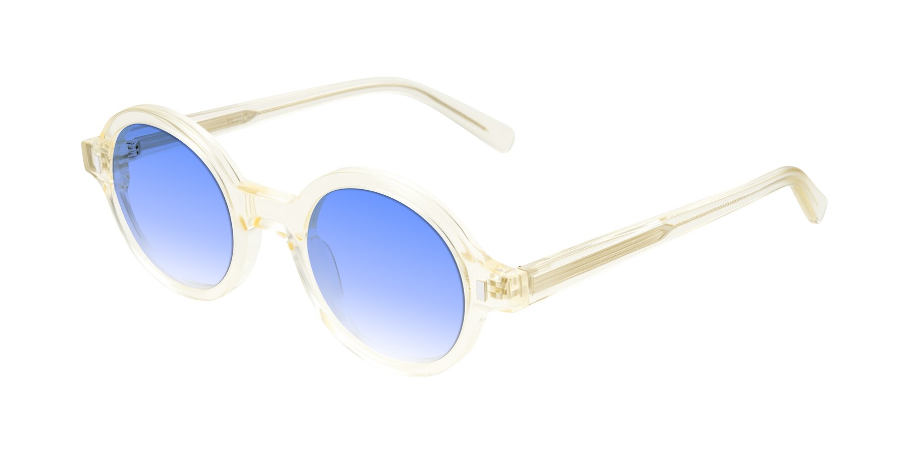 Angle of Lozada in Transparent Yellow with Blue Gradient Lenses