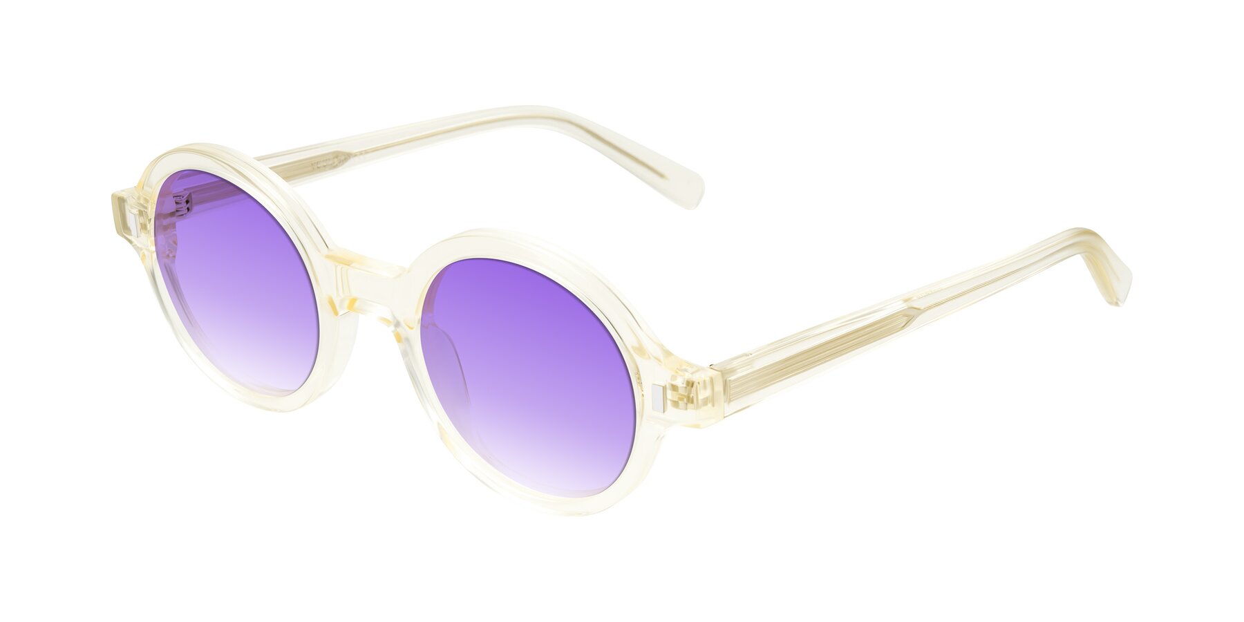 Angle of Lozada in Transparent Yellow with Purple Gradient Lenses