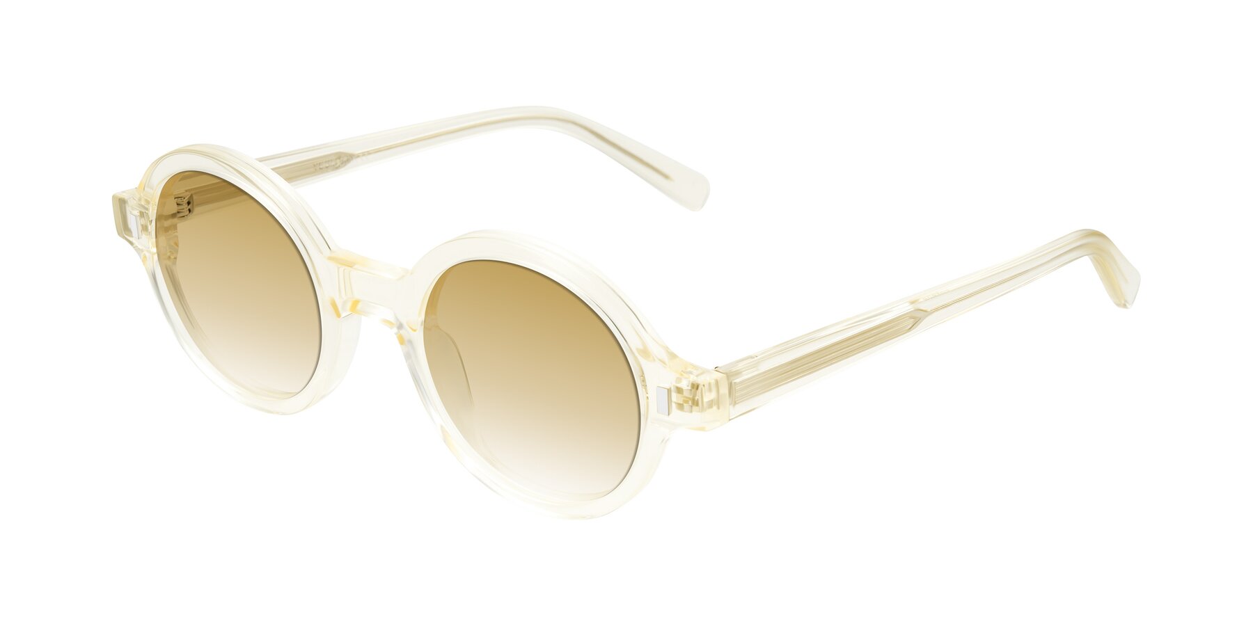 Angle of Lozada in Transparent Yellow with Champagne Gradient Lenses