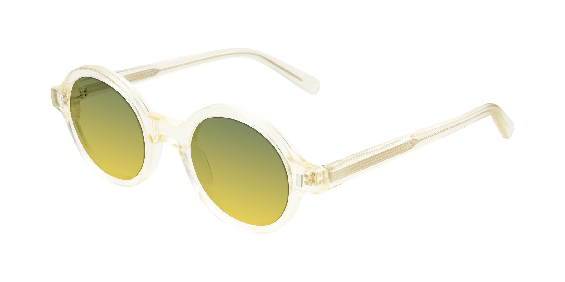 Angle of Lozada in Transparent Yellow with Green / Yellow Gradient Lenses
