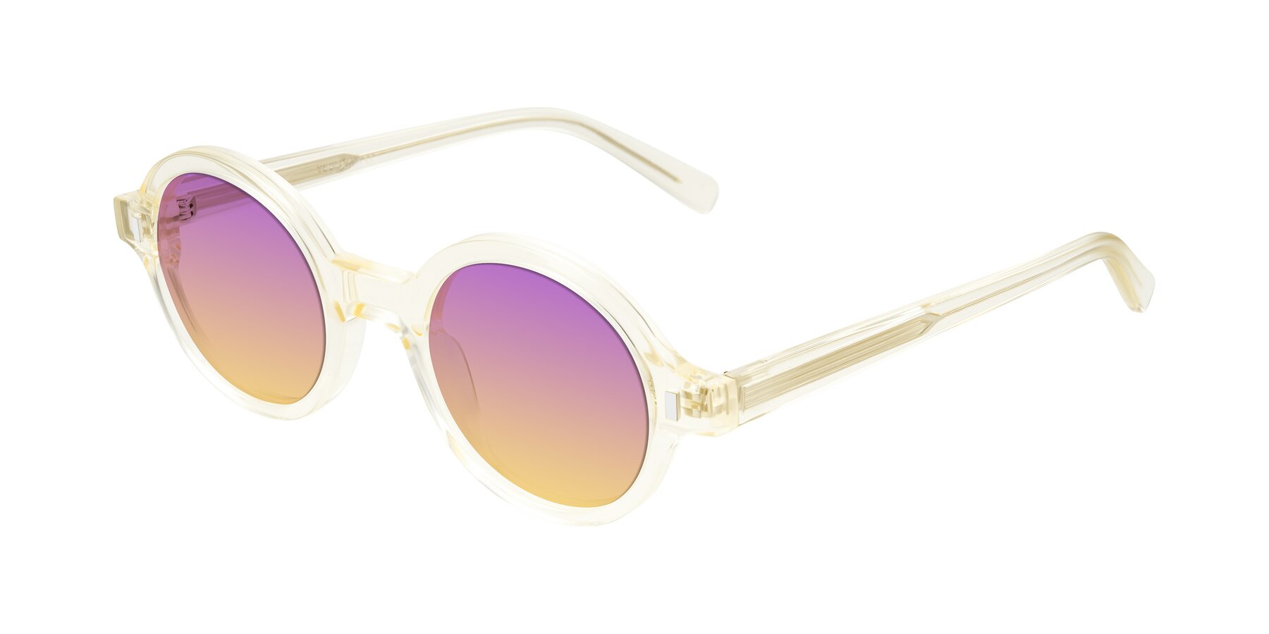 Angle of Lozada in Transparent Yellow with Purple / Yellow Gradient Lenses