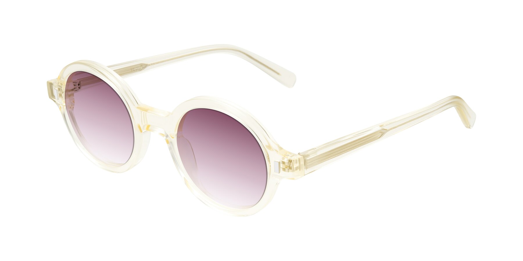 Angle of Lozada in Transparent Yellow with Wine Gradient Lenses