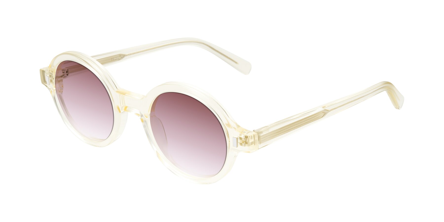 Angle of Lozada in Transparent Yellow with Garnet Gradient Lenses