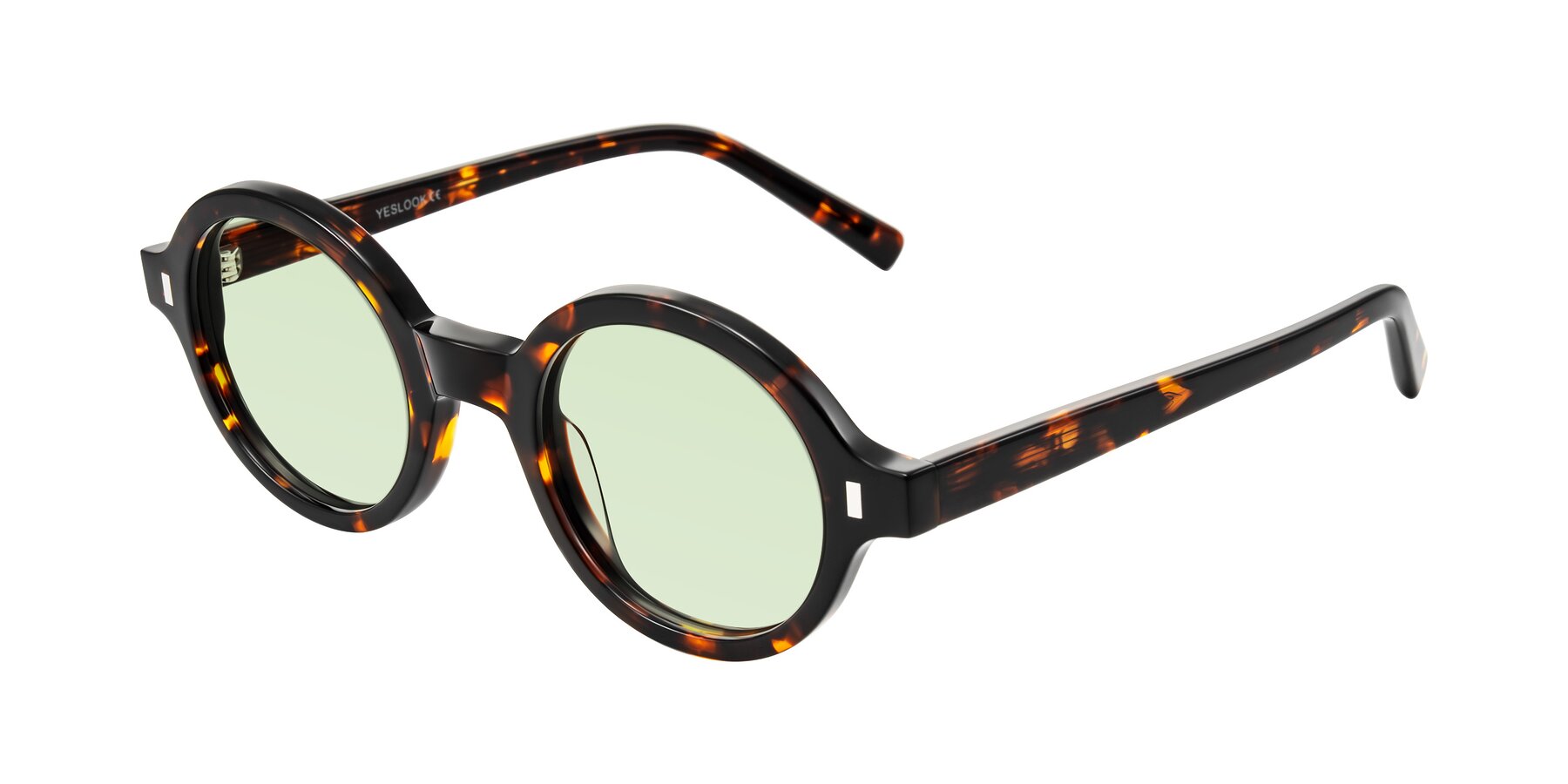 Angle of Lozada in Tortoise with Light Green Tinted Lenses