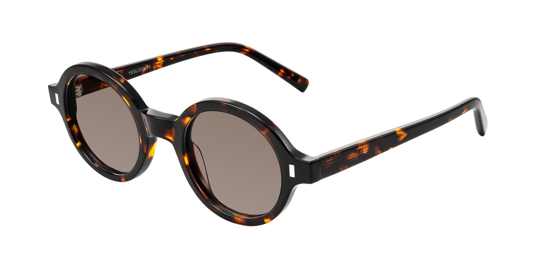 Angle of Lozada in Tortoise with Medium Brown Tinted Lenses