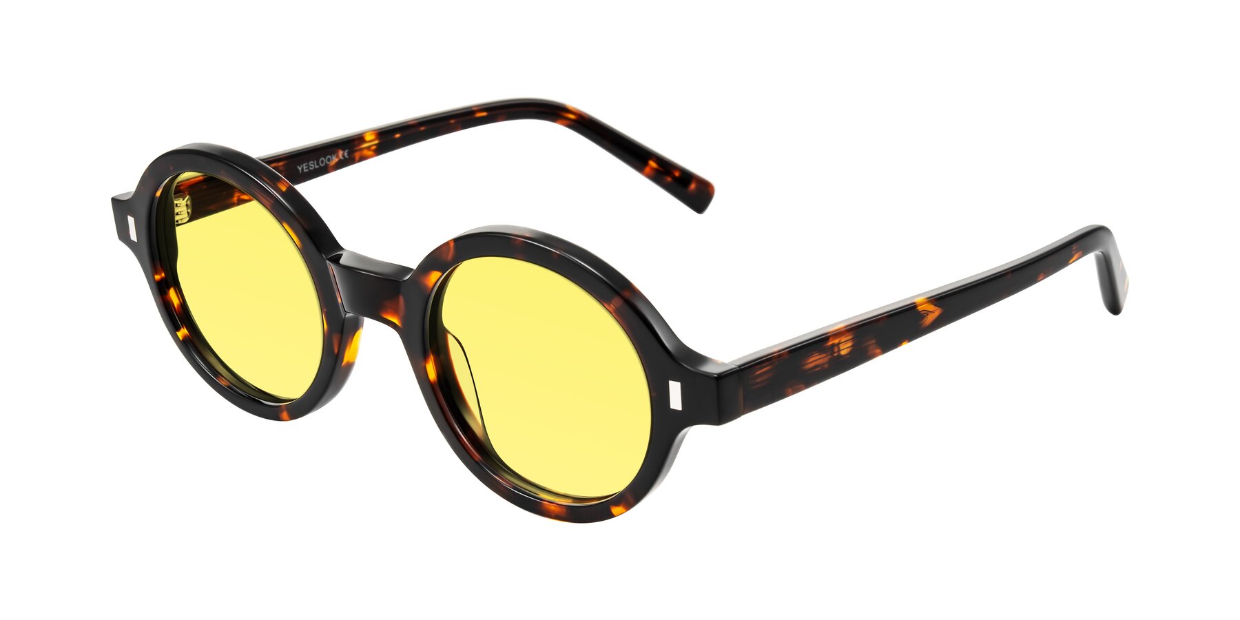 Angle of Lozada in Tortoise with Medium Yellow Tinted Lenses