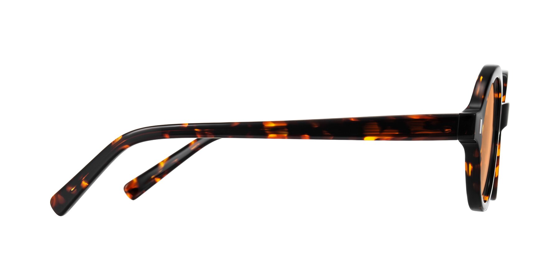 Side of Lozada in Tortoise with Medium Orange Tinted Lenses