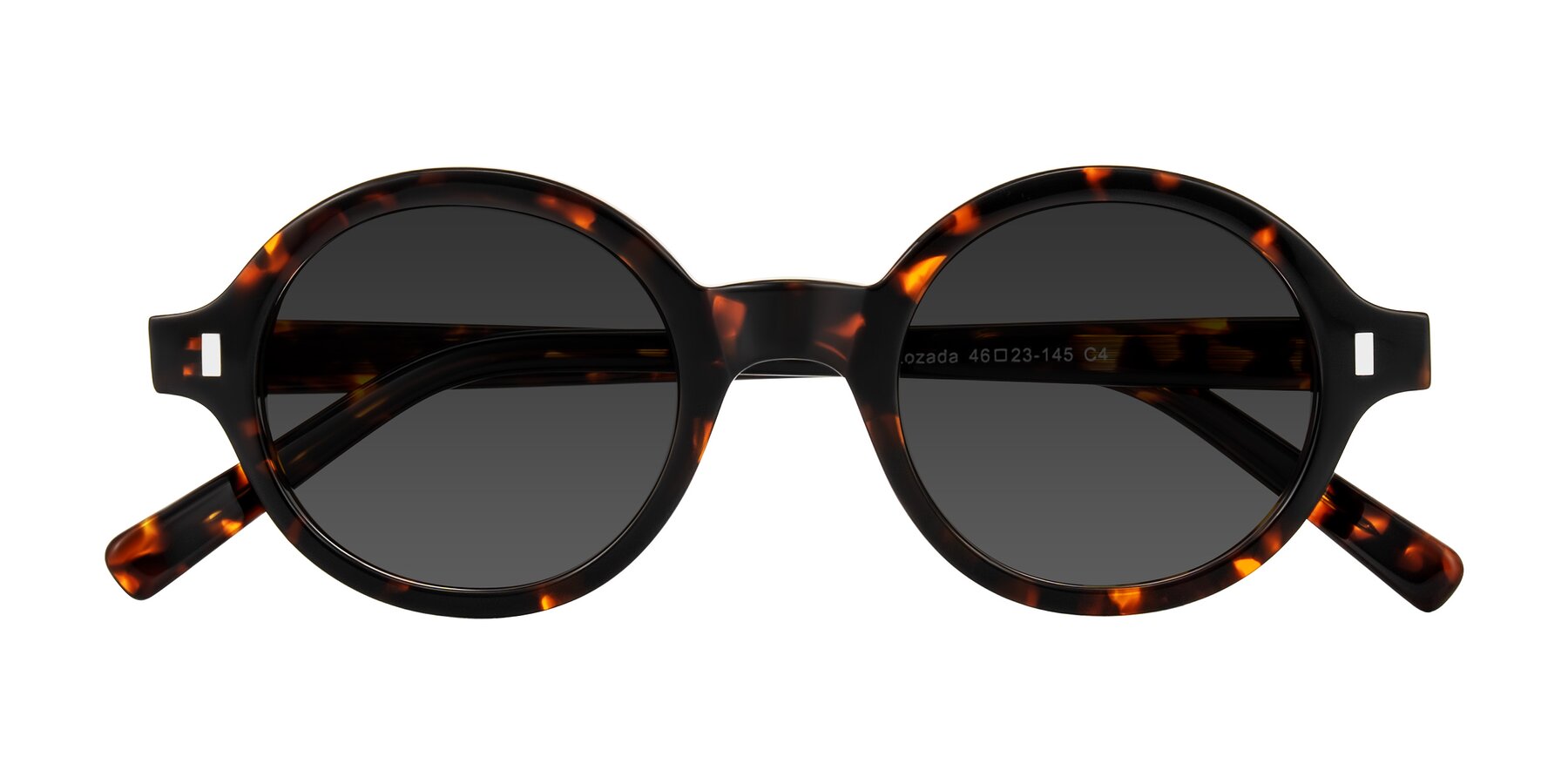 Folded Front of Lozada in Tortoise with Gray Tinted Lenses