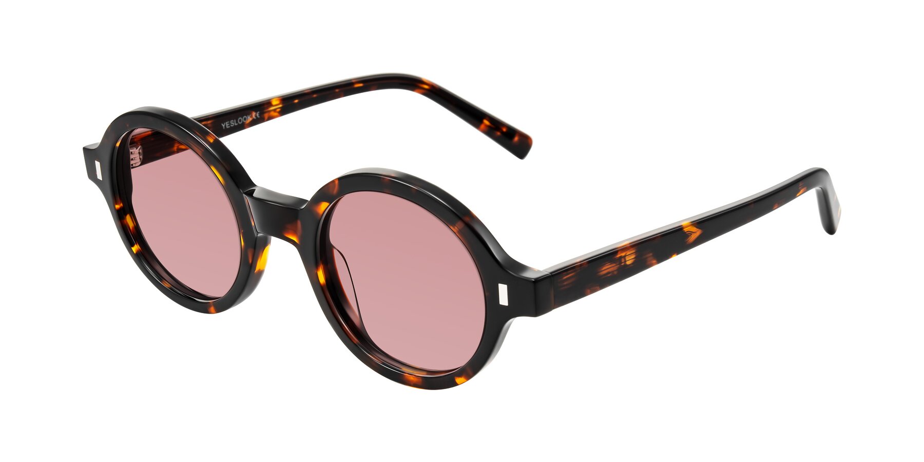 Angle of Lozada in Tortoise with Medium Garnet Tinted Lenses