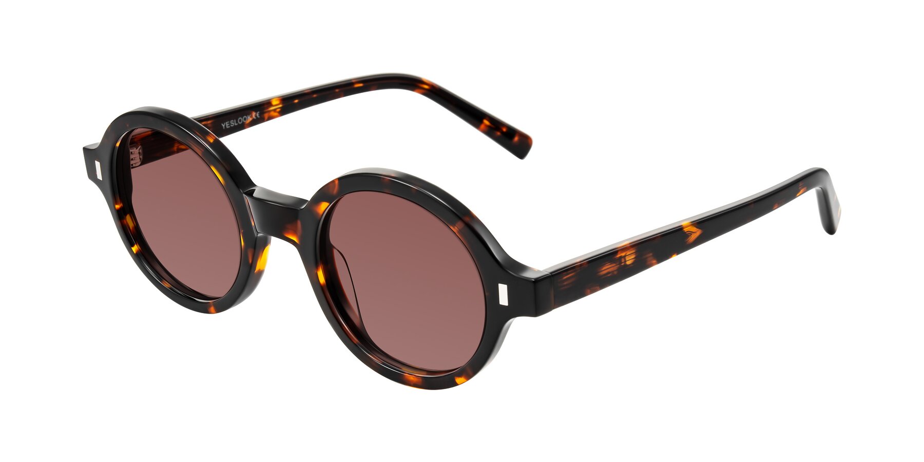 Angle of Lozada in Tortoise with Garnet Tinted Lenses