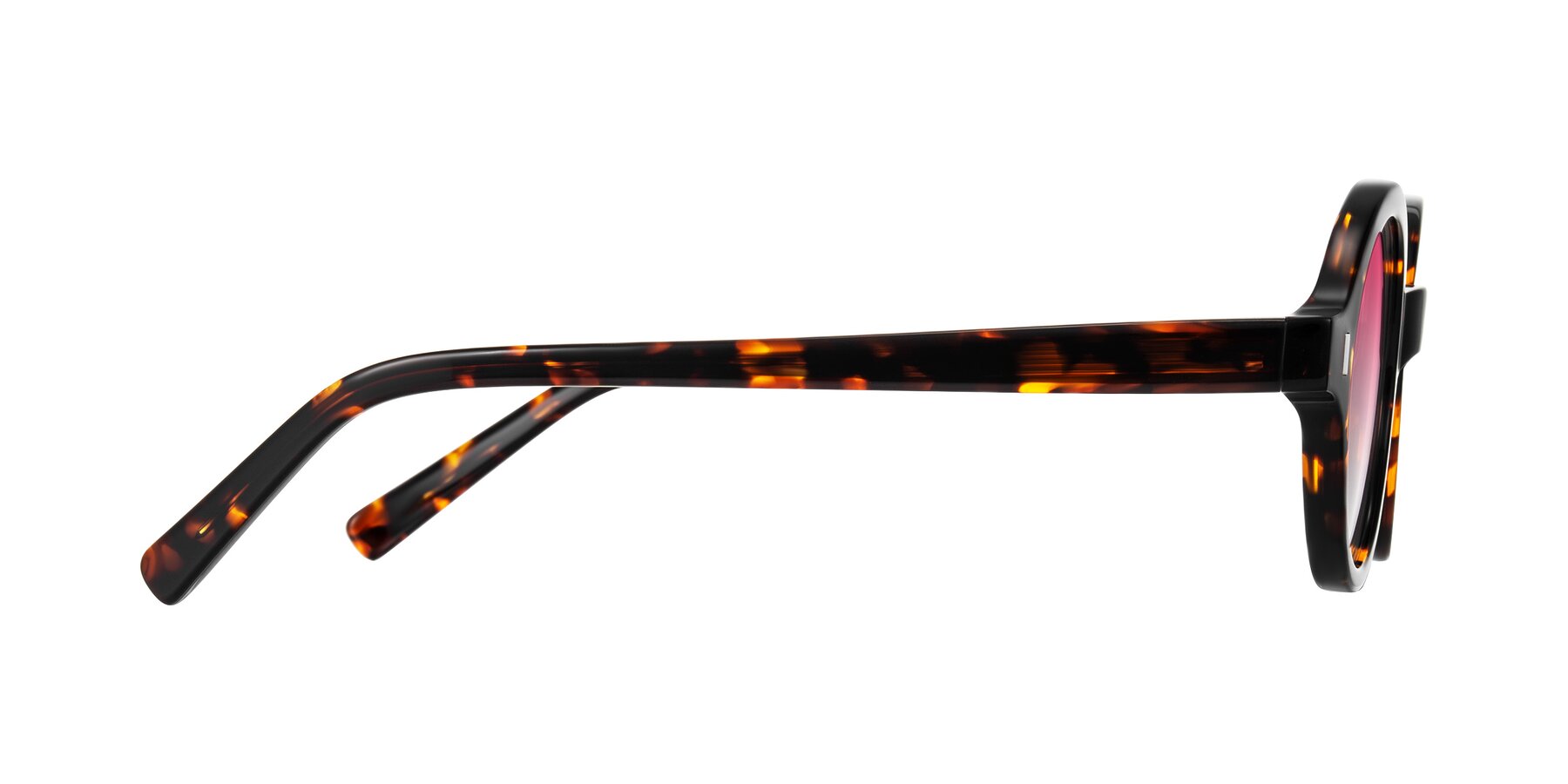 Side of Lozada in Tortoise with Pink Gradient Lenses