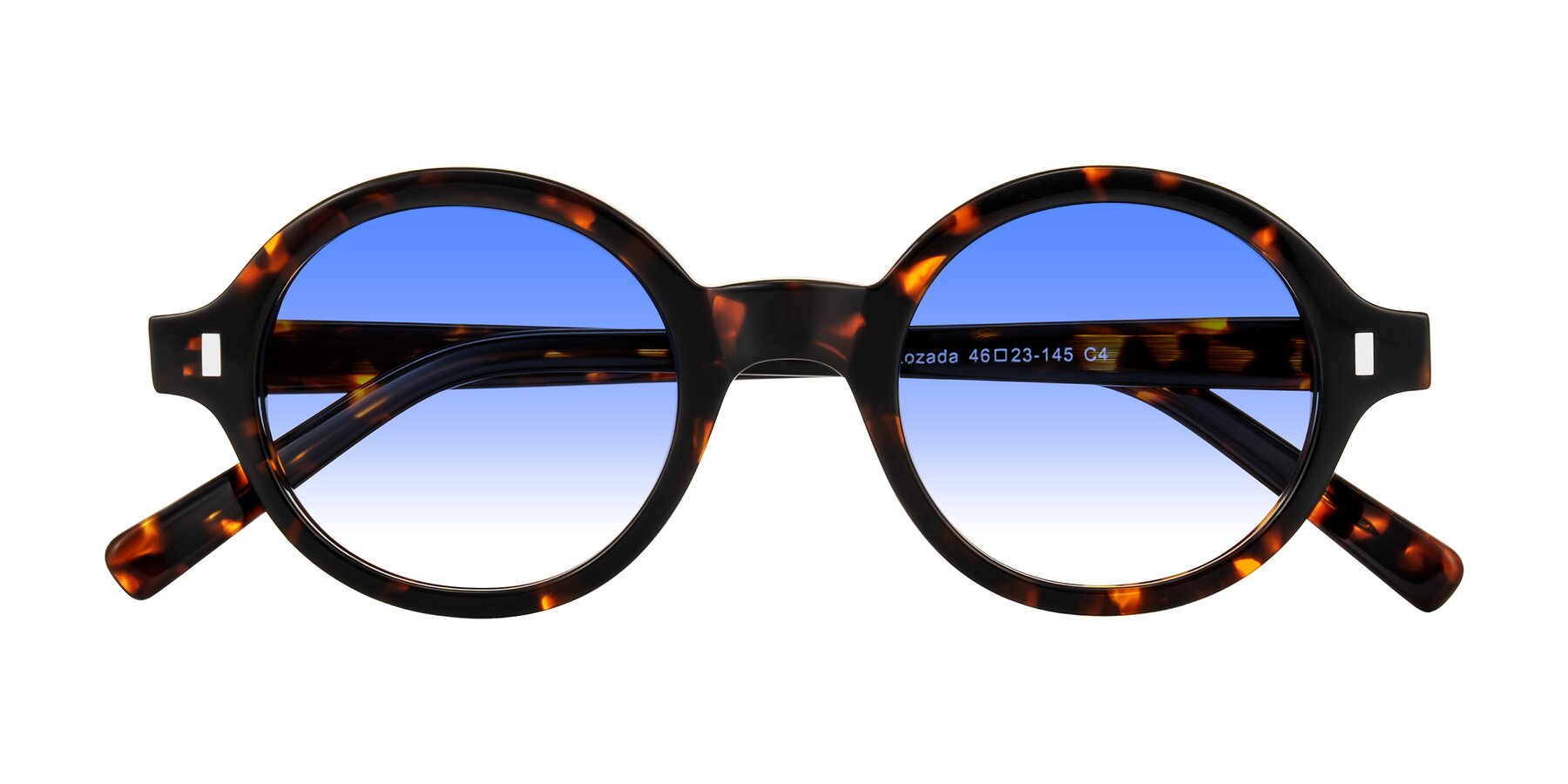 Folded Front of Lozada in Tortoise with Blue Gradient Lenses