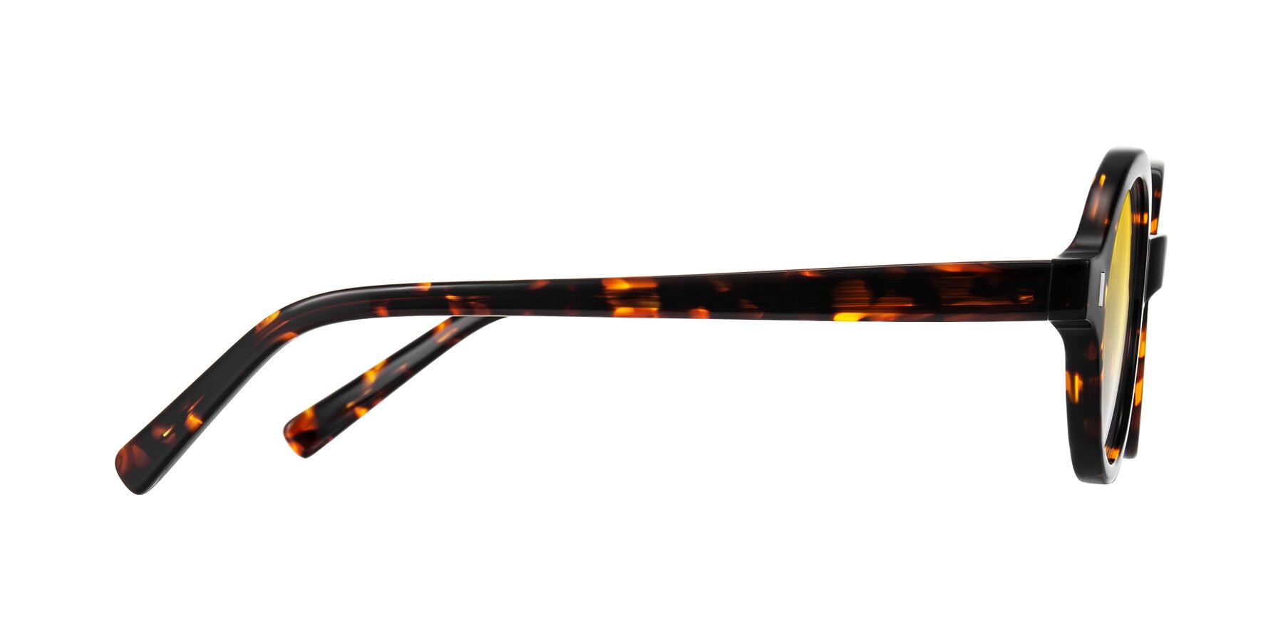 Side of Lozada in Tortoise with Yellow Gradient Lenses