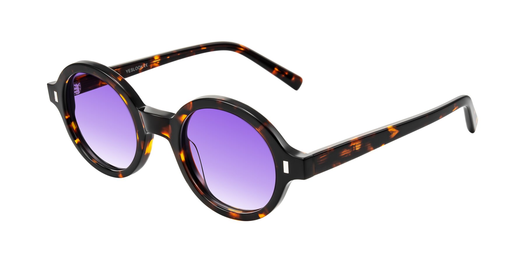Angle of Lozada in Tortoise with Purple Gradient Lenses